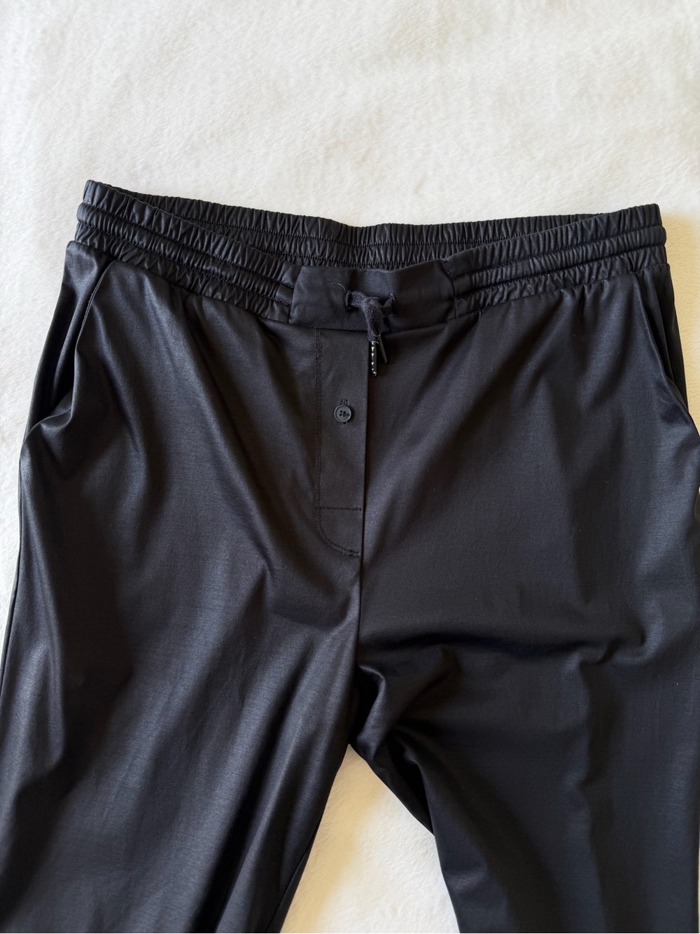 T by Alexander Wang Black Elastic-Waist Trousers
